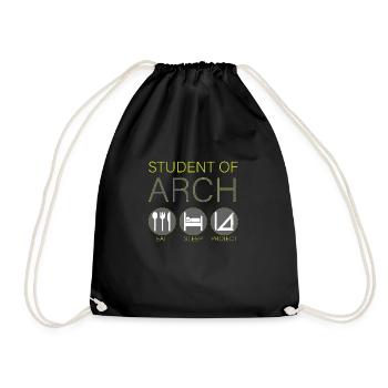 Architektur Student - Eat Sleep Project - Turnbeutel - Schwarz - Vorne
