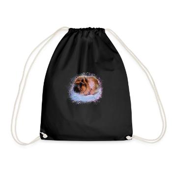 cochon d’Inde, graffiti, peinture, rose, bleu - Sac de sport léger - noir - Devant