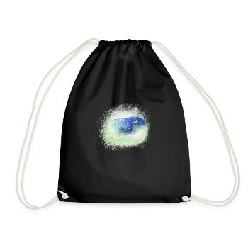 cochon d’Inde, graffiti, peinture, bleu, jaune - Sac de sport léger - noir - Devant