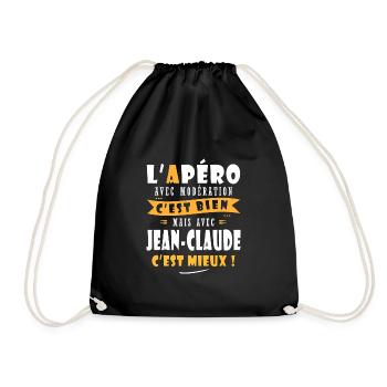jean claude Apero T shirt Humour jean-claude - Sac de sport léger - noir - Devant