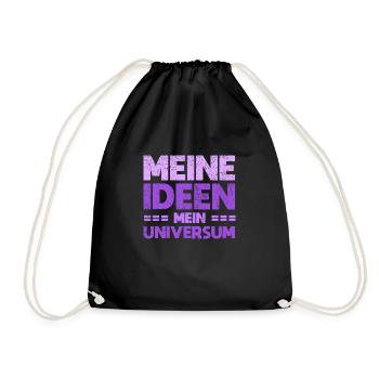 Meine Ideen, Mein Universum - Turnbeutel - Schwarz - Vorne