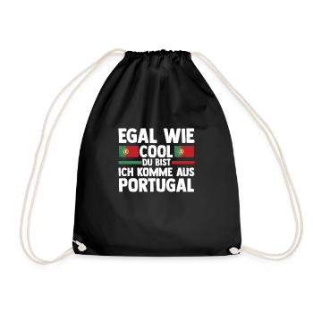 Portugiesen Portugal - Turnbeutel - Schwarz - Vorne