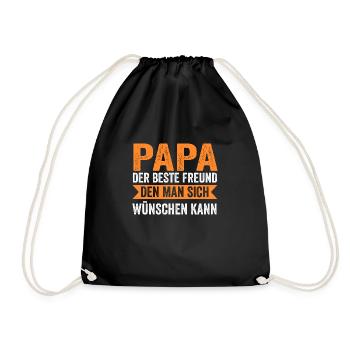 Vater Papa - Turnbeutel - Schwarz - Vorne