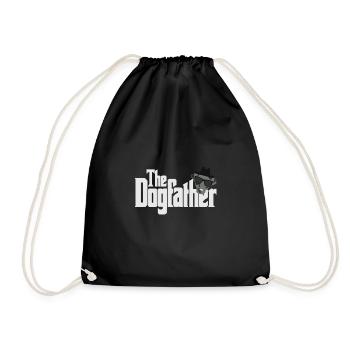The Dogfather Dog Shirt Dog Lover Gift - Drawstring Bag - black - Front