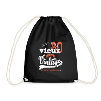Je suis vintage cadeau humour anniversaire 80 ans - Sac de sport léger - noir - Devant