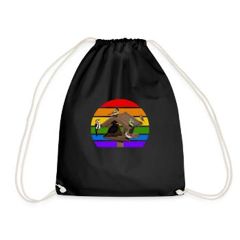Oiseau Oiseau Arc-en-ciel Variété Oiseau chanteur - Sac de sport léger - noir - Devant
