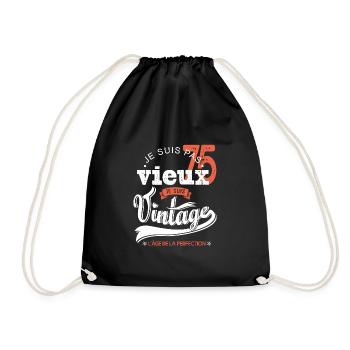 Je suis vintage cadeau humour anniversaire 75 ans - Sac de sport léger - noir - Devant