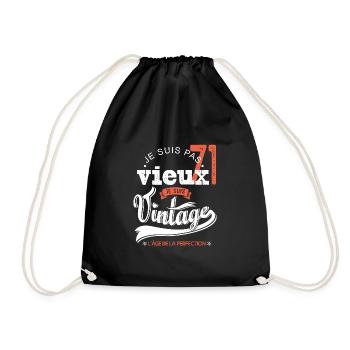 Je suis vintage cadeau humour anniversaire 71 ans - Sac de sport léger - noir - Devant