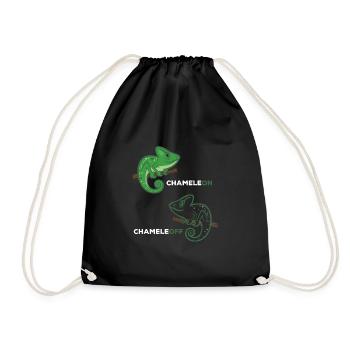 Caméléon Caméléeoff adage amphibiens drôle - Sac de sport léger - noir - Devant