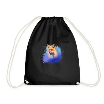 fuchs ,Graffiti, Malerei,fuchs ,aquarell - Turnbeutel - Schwarz - Vorne