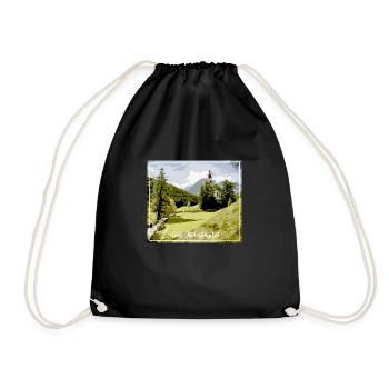 Das Obernbergtal,landschaft,berge,kirche,tirol - Turnbeutel - Schwarz - Vorne