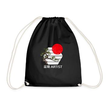 BONSAI Yamadori Bonsai Master Bonsai Show - Drawstring Bag - black - Front