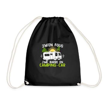 Humour camping car je m'en fous je me barre - Sac de sport léger - noir - Devant