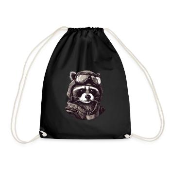 Pilote de raton laveur - Sac de sport léger - noir - Devant