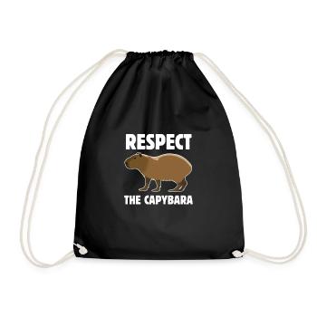 Respectez le mignon Capybara - Cadeau - Dire - Sac de sport léger - noir - Devant