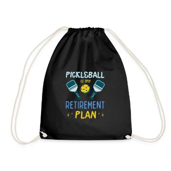 Pickleball ist mein Altersvorsorgeplan Aktiver Ruhestand - Turnbeutel - Schwarz - Vorne