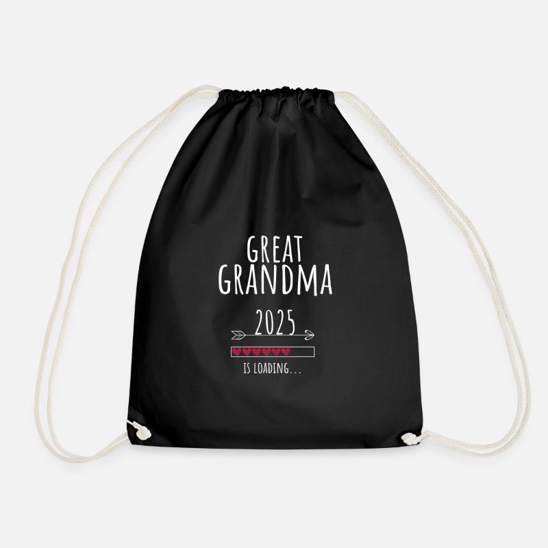 Future Great Grandma 2025 Pregnancy - Drawstring Bag - black