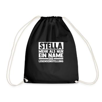 Vorname Stella - Turnbeutel - Schwarz - Vorne