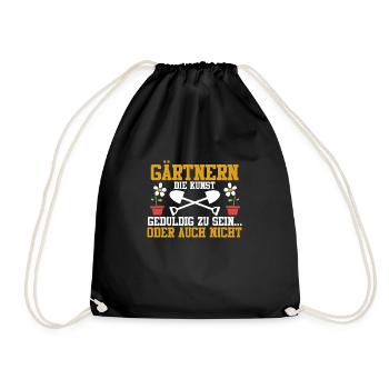 Gardener Hobby Gardener Garden - Drawstring Bag - black - Front