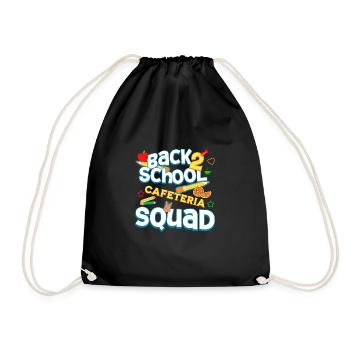 Back To School Cafeteria Squad Proud Lunch Lady - Drawstring Bag - black - Front