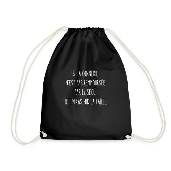 si la connerie n'est pas remboursée par la sécu - Sac de sport léger - noir - Devant