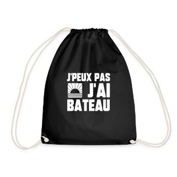J’peux pas j’ai bateau - Sac de sport léger - noir - Devant