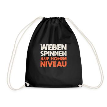 Weben - Spinnen Auf Hohem Niveau - Turnbeutel - Schwarz - Vorne