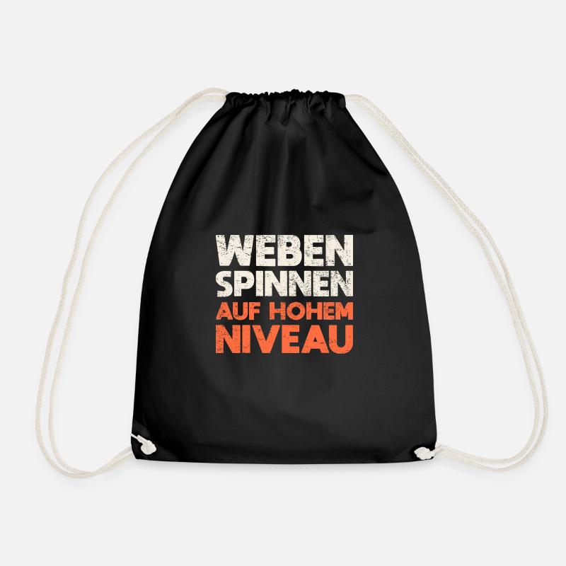 Weben - Spinnen Auf Hohem Niveau - Turnbeutel - Schwarz