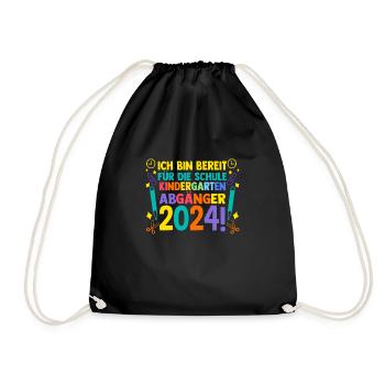 10th Grade School Child Back to School Kindergarten Kita - Drawstring Bag - black - Front