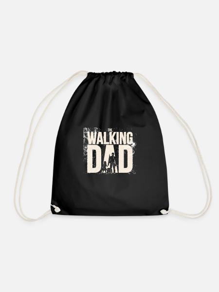 The walking dad Geschenk Vatertag neu - Turnbeutel - Schwarz