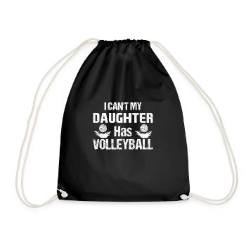 Volleyball Volleyballspieler Vintage Volleyball - Turnbeutel - Schwarz - Vorne