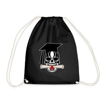 Skull and crossbones conclusion - Drawstring Bag - black - Front