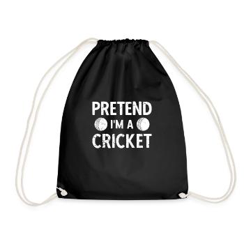 Lustiges Kricket Spruch Vintage Cricket Spiel - Turnbeutel - Schwarz - Vorne