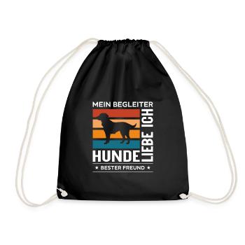 I love dogs - Drawstring Bag - black - Front