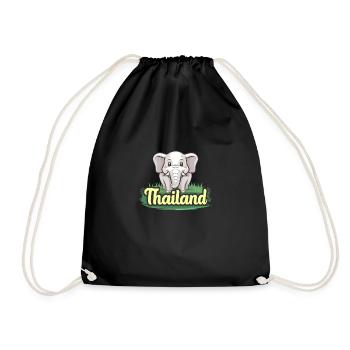 Fier éléphant de Thaïlande - Sac de sport léger - noir - Devant