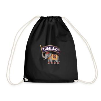 Fier éléphant de Thaïlande - Sac de sport léger - noir - Devant