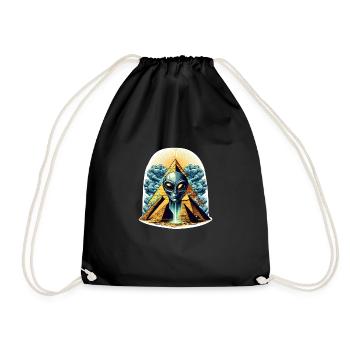 Tête extraterrestre dans la pyramide - Sac de sport léger - noir - Devant