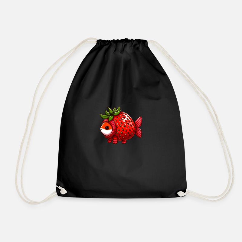 Poisson en costume de fraise - Sac de sport léger - noir