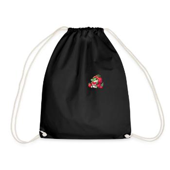 Crocodile en costume de pastèque - Sac de sport léger - noir - Devant