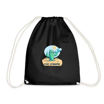 Cactus dans le désert - Sac de sport léger - noir - Devant