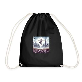 Jesus on New York - Drawstring Bag - black - Front