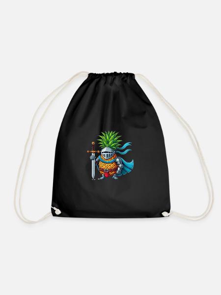 Ananas Ritter - Turnbeutel - Schwarz