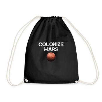 Mars Planet Weltraum Vintage Space Science Sprüche - Turnbeutel - Schwarz - Vorne