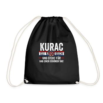 Croat Croatian Croatia - Drawstring Bag - black - Front