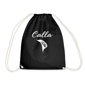 Florist Zantedschia Calla Pflanze Zimmercalla - Turnbeutel - Schwarz - Vorne
