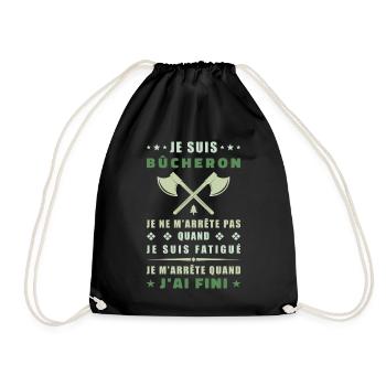 Je suis bûcheron - Sac de sport léger - noir - Devant