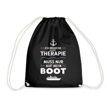 Ich Muss Nur Auf Mein Boot für einen - Turnbeutel - Schwarz - Vorne