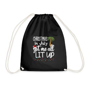 Noël en juillet m’a tout illuminé, Noël en juillet - Sac de sport léger - noir - Devant