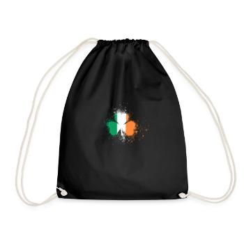 Irlande,Irlande,Trèfle,Graffiti,Peinture - Sac de sport léger - noir - Devant