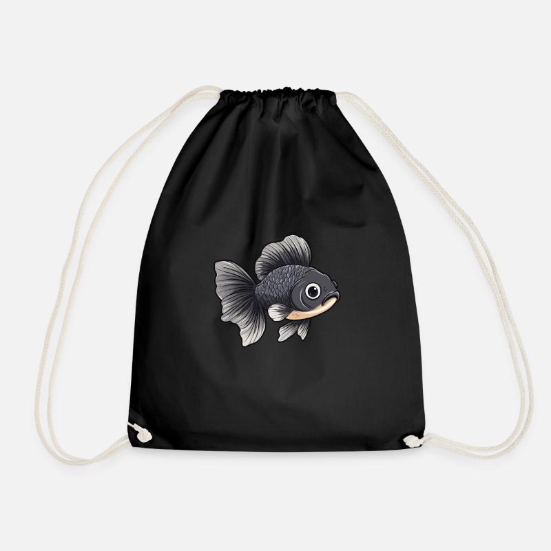 Schleierschwanz Goldfisch - Turnbeutel - Schwarz